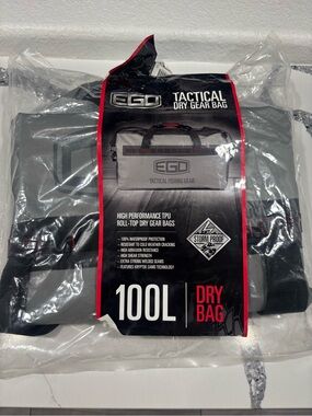 EGO Tactical Dry Gear Bag - Gray & Black with Red Trim 100L new